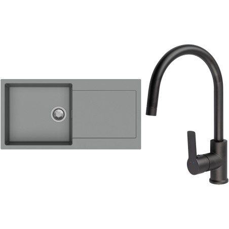 Set StrongSinks S3 (drez Zala 1000 Sivá + batéria Loira Čierna matná)