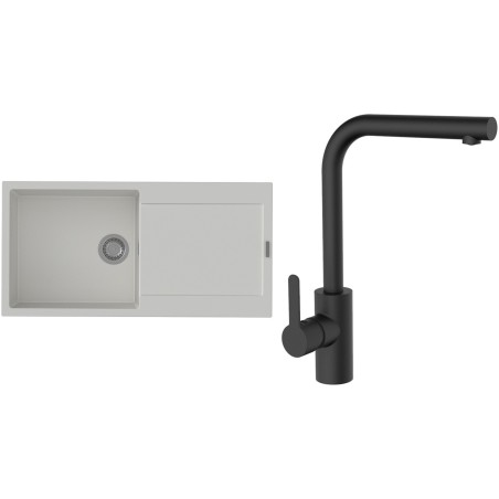 Set StrongSinks S3 (drez Zala 1000 Biela + batéria Ipoly Čierna matná)