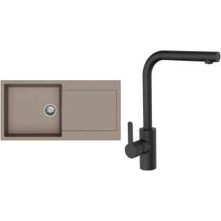 Set StrongSinks S3 (drez Zala 1000 Béžová + batéria Ipoly Čierna matná)