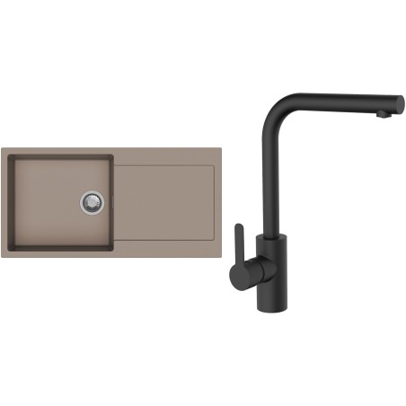 Set StrongSinks S3 (drez Zala 1000 Béžová + batéria Ipoly Čierna matná)