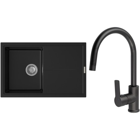 Set StrongSinks S3 (drez Labe 780 Čierna + batéria Loira Čierna matná)