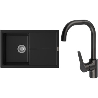 Set StrongSinks S3 (drez Labe 780 Čierna + batéria Garonne Čierna matná)