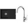 Set StrongSinks S3 (drez Labe 780 Čierna + batéria Rhona Chróm)