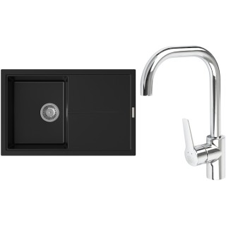 Set StrongSinks S3 (drez Labe 780 Čierna + batéria Garonne Chróm)
