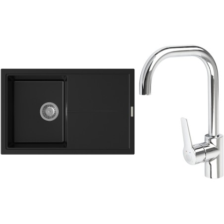 Set StrongSinks S3 (drez Labe 780 Čierna + batéria Garonne Chróm)