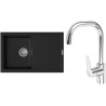 Set StrongSinks S3 (drez Labe 780 Čierna + batéria Garonne Chróm)
