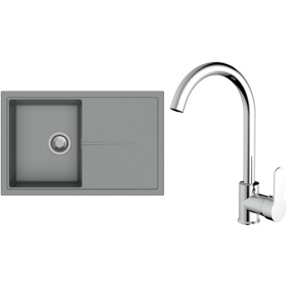 Set StrongSinks S3 (drez Labe 780 Sivá + batéria Seina Chróm)