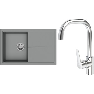 Set StrongSinks S3 (drez Labe 780 Sivá + batéria Garonne Chróm)