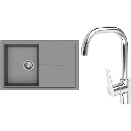 Set StrongSinks S3 (drez Labe 780 Sivá + batéria Garonne Chróm)