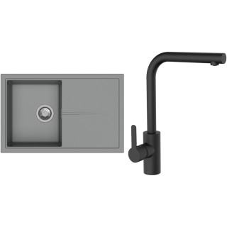 Set StrongSinks S3 (drez Labe 780 Sivá + batéria Ipoly Čierna matná)