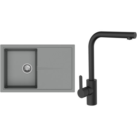 Set StrongSinks S3 (drez Labe 780 Sivá + batéria Ipoly Čierna matná)