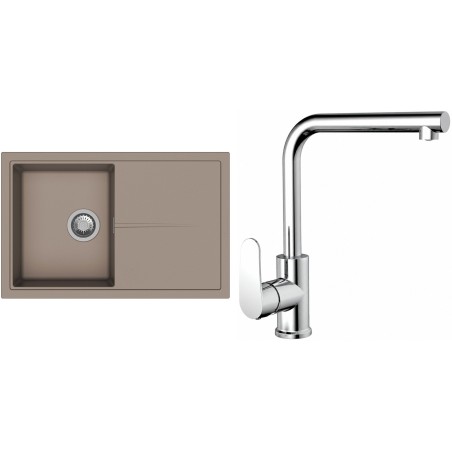 Set StrongSinks S3 (drez Labe 780 Béžová + batéria Stréva Chróm)