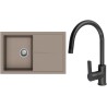 Set StrongSinks S3 (drez Labe 780 Béžová + batéria Loira Čierna matná)