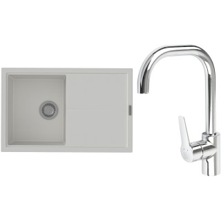 Set StrongSinks S3 (drez Labe 780 Biela + batéria Garonne Chróm)