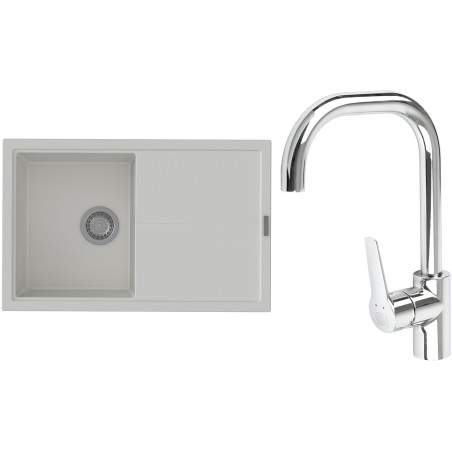 Set StrongSinks S3 (drez Labe 780 Biela + batéria Garonne Chróm)