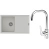 Set StrongSinks S3 (drez Labe 780 Biela + batéria Garonne Chróm)