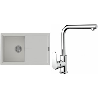 Set StrongSinks S3 (drez Labe 780 Biela + batéria Stréva Chróm)
