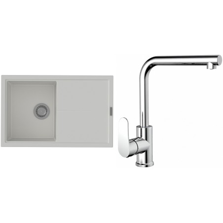 Set StrongSinks S3 (drez Labe 780 Biela + batéria Stréva Chróm)