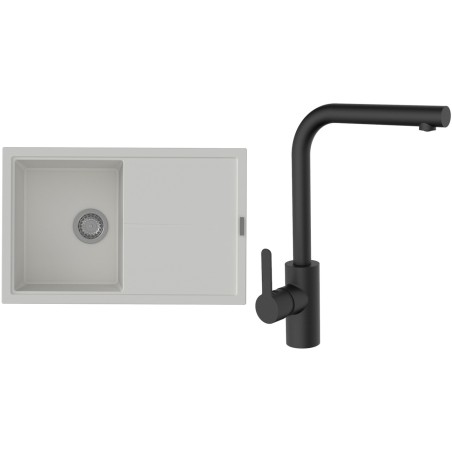 Set StrongSinks S3 (drez Labe 780 Biela + batéria Ipoly Čierna matná)