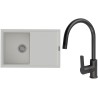 Set StrongSinks S3 (drez Labe 780 Biela + batéria Loira Čierna matná)