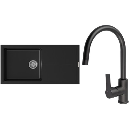 Set StrongSinks S3 (drez Labe 1000 Čierna + batéria Loira Čierna matná)