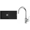 Set StrongSinks S3 (drez Labe 1000 Čierna + batéria Rhona Chróm)