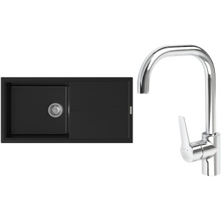 Set StrongSinks S3 (drez Labe 1000 Čierna + batéria Garonne Chróm)