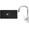Set StrongSinks S3 (drez Labe 1000 Čierna + batéria Garonne Chróm)