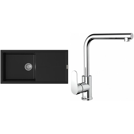 Set StrongSinks S3 (drez Labe 1000 Čierna + batéria Stréva Chróm)