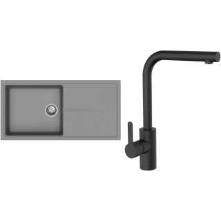 Set StrongSinks S3 (drez Labe 1000 Sivá + batéria Ipoly Čierna matná)