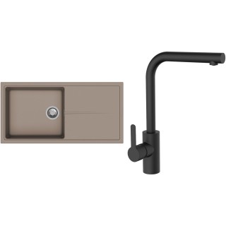 Set StrongSinks S3 (drez Labe 1000 Béžová + batéria Ipoly Čierna matná)