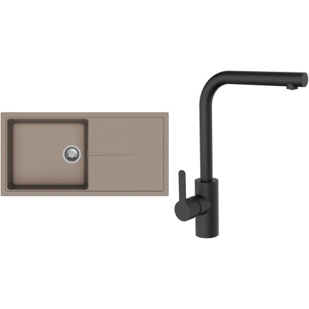 Set StrongSinks S3 (drez Labe 1000 Béžová + batéria Ipoly Čierna matná)