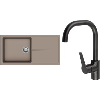 Set StrongSinks S3 (drez Labe 1000 Béžová + batéria Garonne Čierna matná)