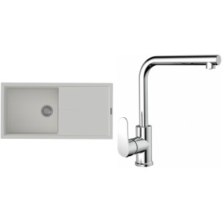 Set StrongSinks S3 (drez Labe 1000 Biela + batéria Stréva Chróm)