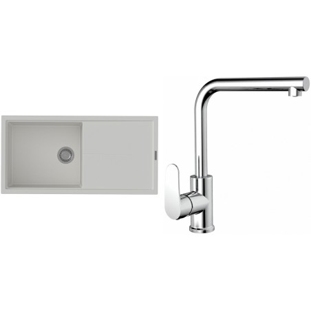 Set StrongSinks S3 (drez Labe 1000 Biela + batéria Stréva Chróm)