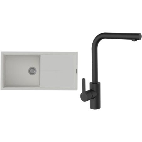 Set StrongSinks S3 (drez Labe 1000 Biela + batéria Ipoly Čierna matná)