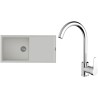 Set StrongSinks S3 (drez Labe 1000 Biela + batéria Seina Chróm)
