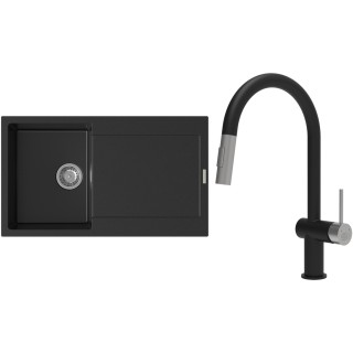 Set StrongSinks S3 (drez Zala 860 Čierna + batéria Neris Čierna matná, nerezová koncovka)