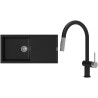 Set StrongSinks S3 (drez Labe 1000 Čierna + batéria Neris Čierna matná, nerezová koncovka)