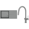 Set StrongSinks S3 (drez Labe 1000 Sivá + batéria Neris Sivá, nerezová koncovka)