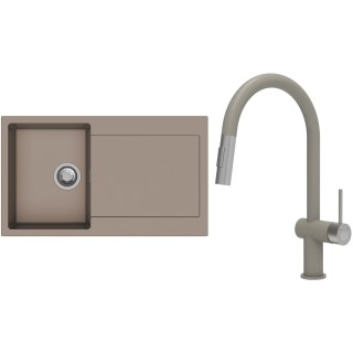 Set StrongSinks S3 (drez Zala 860 Béžová + batéria Neris Béžová, nerezová koncovka)