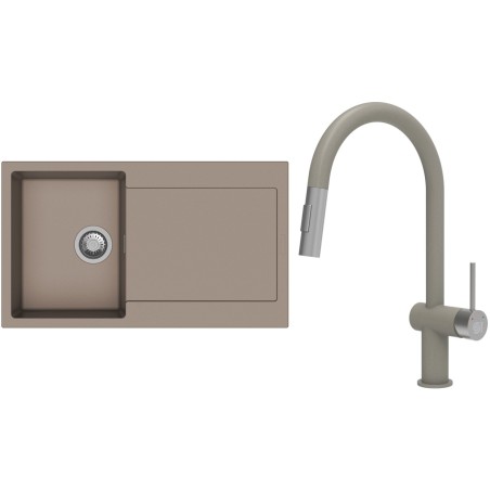 Set StrongSinks S3 (drez Zala 860 Béžová + batéria Neris Béžová, nerezová koncovka)