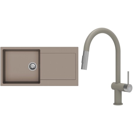 Set StrongSinks S3 (drez Zala 1000 Béžová + batéria Neris Béžová, nerezová koncovka)