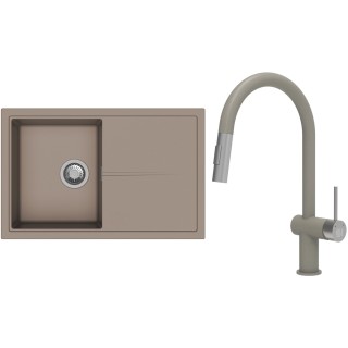 Set StrongSinks S3 (drez Labe 780 Béžová + batéria Neris Béžová, nerezová koncovka)