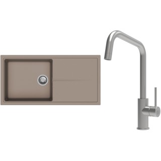 Set StrongSinks S3 (drez Labe 1000 Béžová + batéria Arda Nerez)
