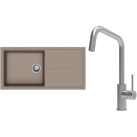 Set StrongSinks S3 (drez Labe 1000 Béžová + batéria Arda Nerez)
