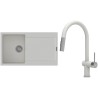 Set StrongSinks S3 (drez Zala 860 Biela + batéria Neris Biela, nerezová koncovka)