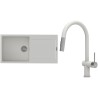 Set StrongSinks S3 (drez Zala 1000 Biela + batéria Neris Biela, nerezová koncovka)