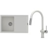 Set StrongSinks S3 (drez Labe 780 Biela + batéria Neris Biela, nerezová koncovka)