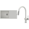Set StrongSinks S3 (drez Labe 1000 Biela + batéria Neris Biela, nerezová koncovka)